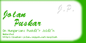 jolan puskar business card